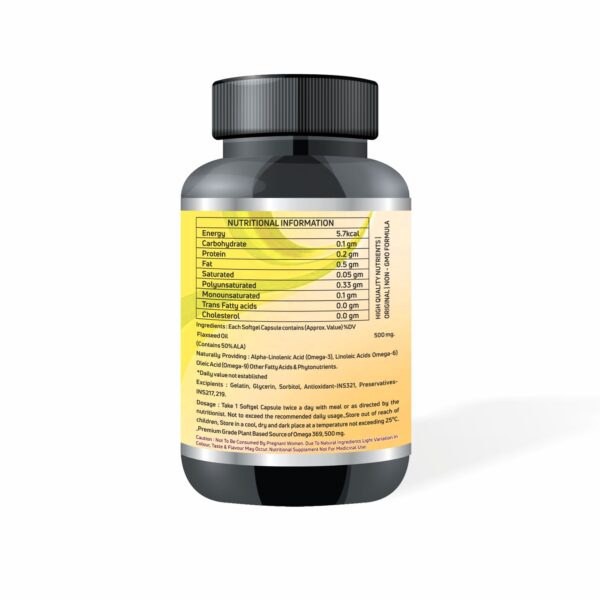 Omega 3-6-9 Flaxseed SoftGel Capsules - Image 3